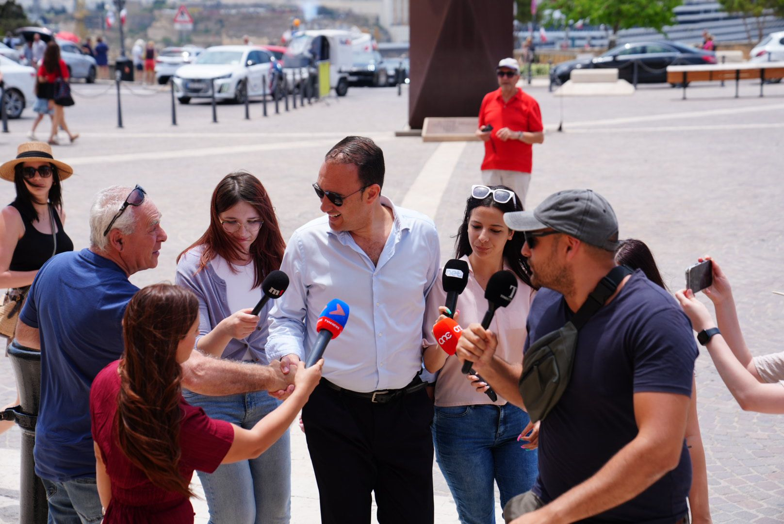 Clifton Grima as he entered Castille (Photo: Daniel Tihn/MaltaToday)