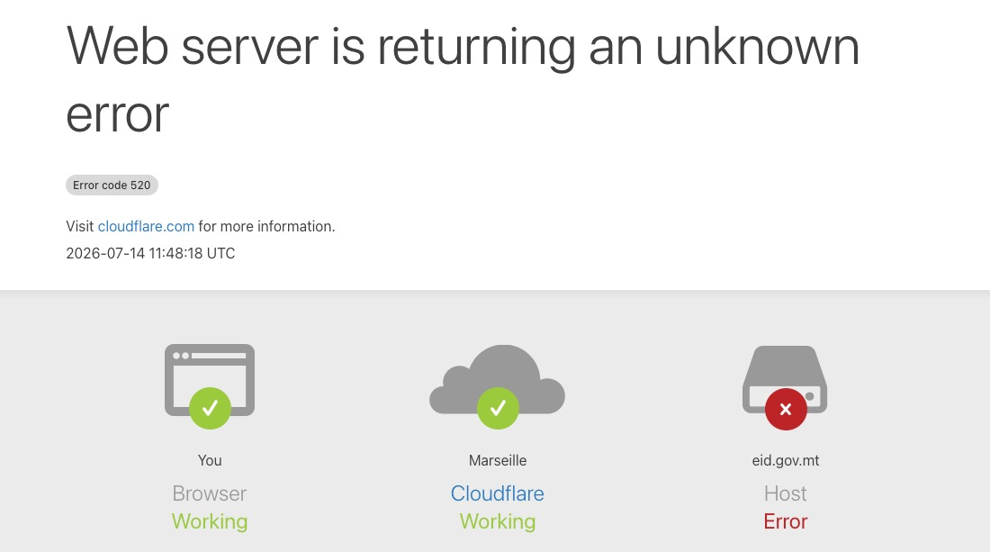 Users are met with an error page when attempting to access MySchool