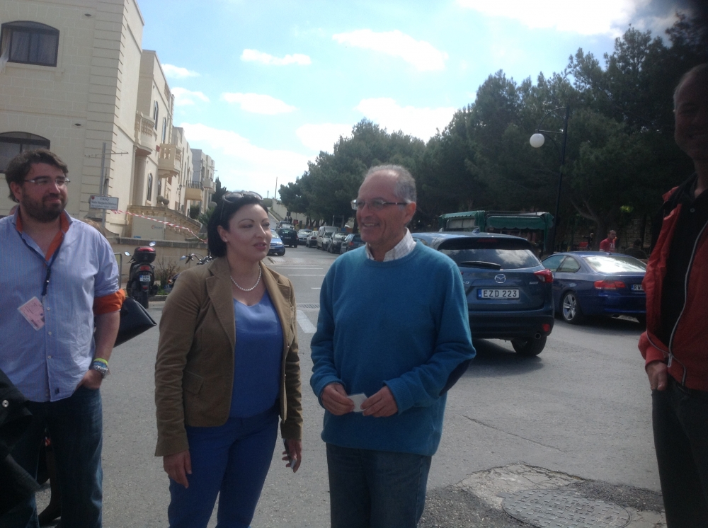 Arnold Cassola in St Julian's casting his vote: the Greens were part of the Spring Hunting Out campaign.