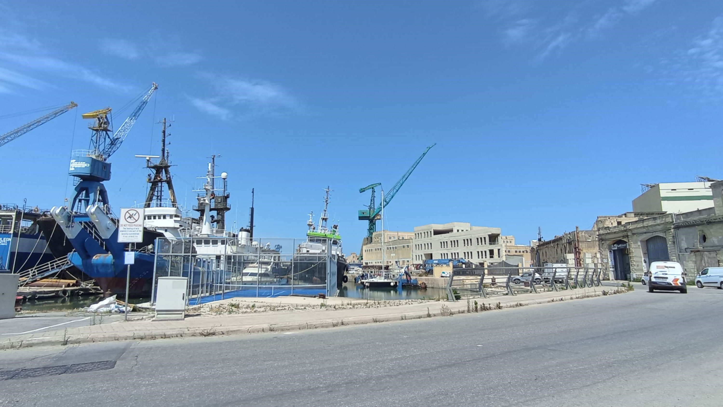 The barge is already on site
