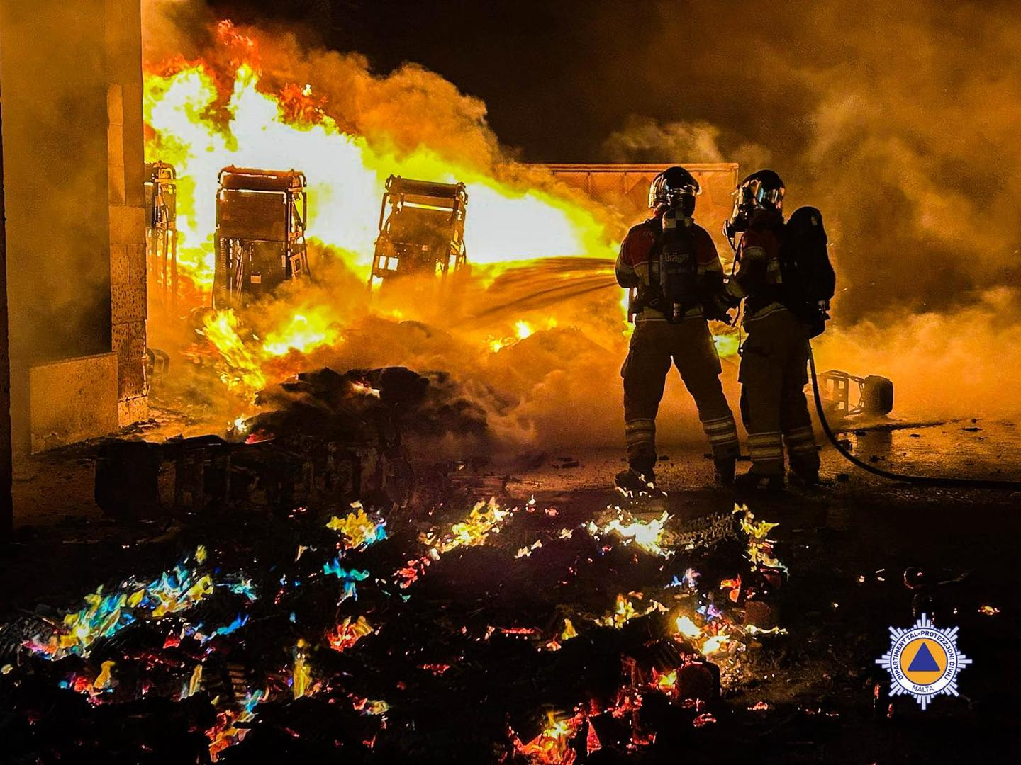 San Ġwann battery factory goes up in flames