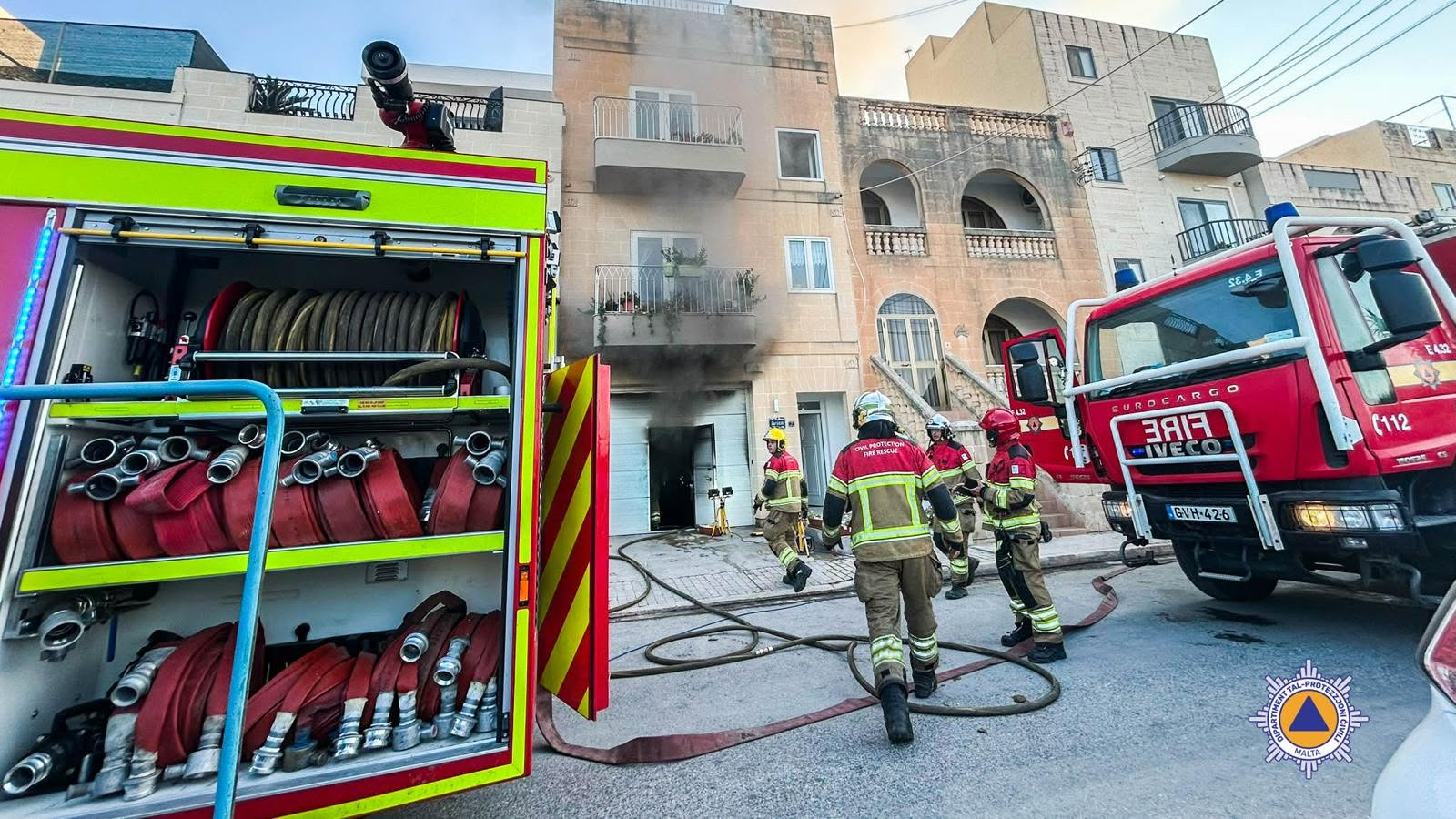 Firefighters from Fire Stations 1, 3, 4, 5 and 8 were deployed to the scene (Photo: Civil Protection Department)