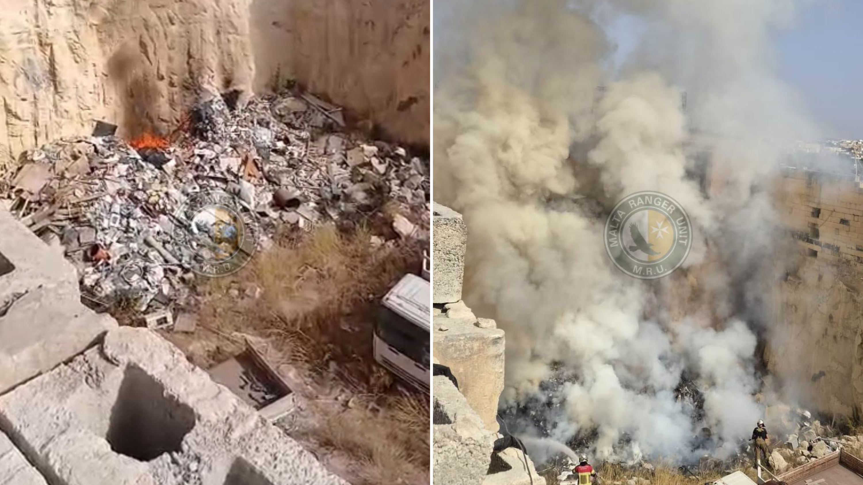 Fire at illegal Marsa dumping site erupts into large blaze, MRU says