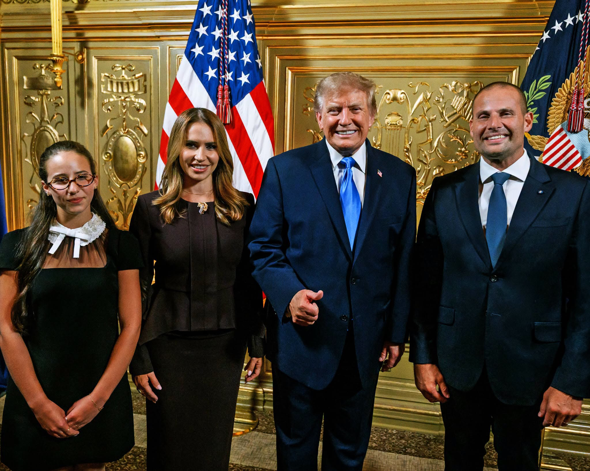 Prime Minister Robert Abela and his family pictured with US President Donald Trump (Photo: Facebook/Robert Abela)