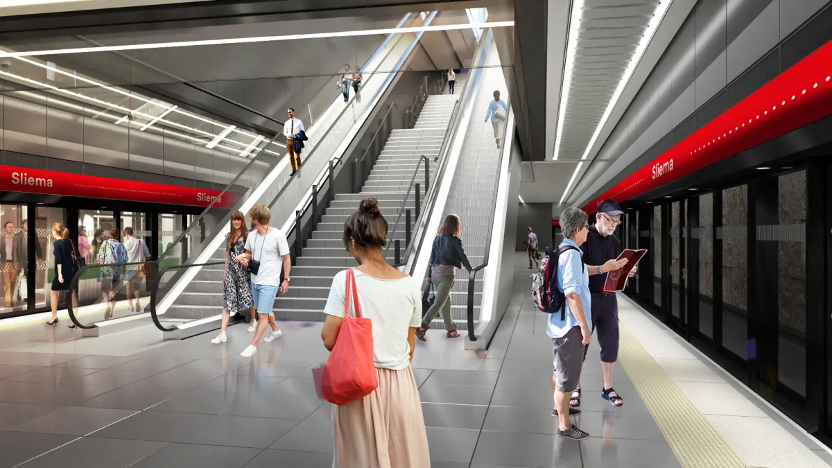 A screen grab from government's 2021 presentation of plans for a metro