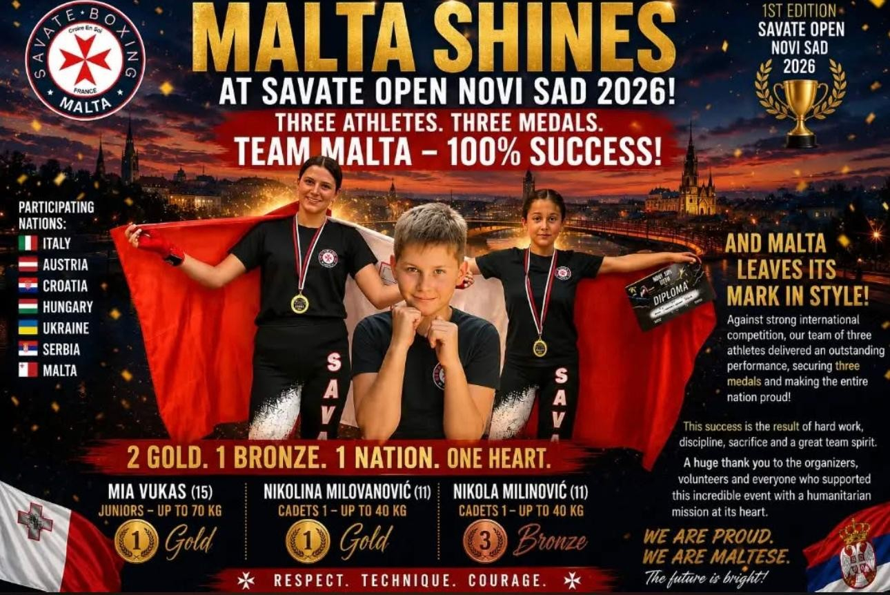Malta makes history at the 1st Savate Open Novi Sad 2026
