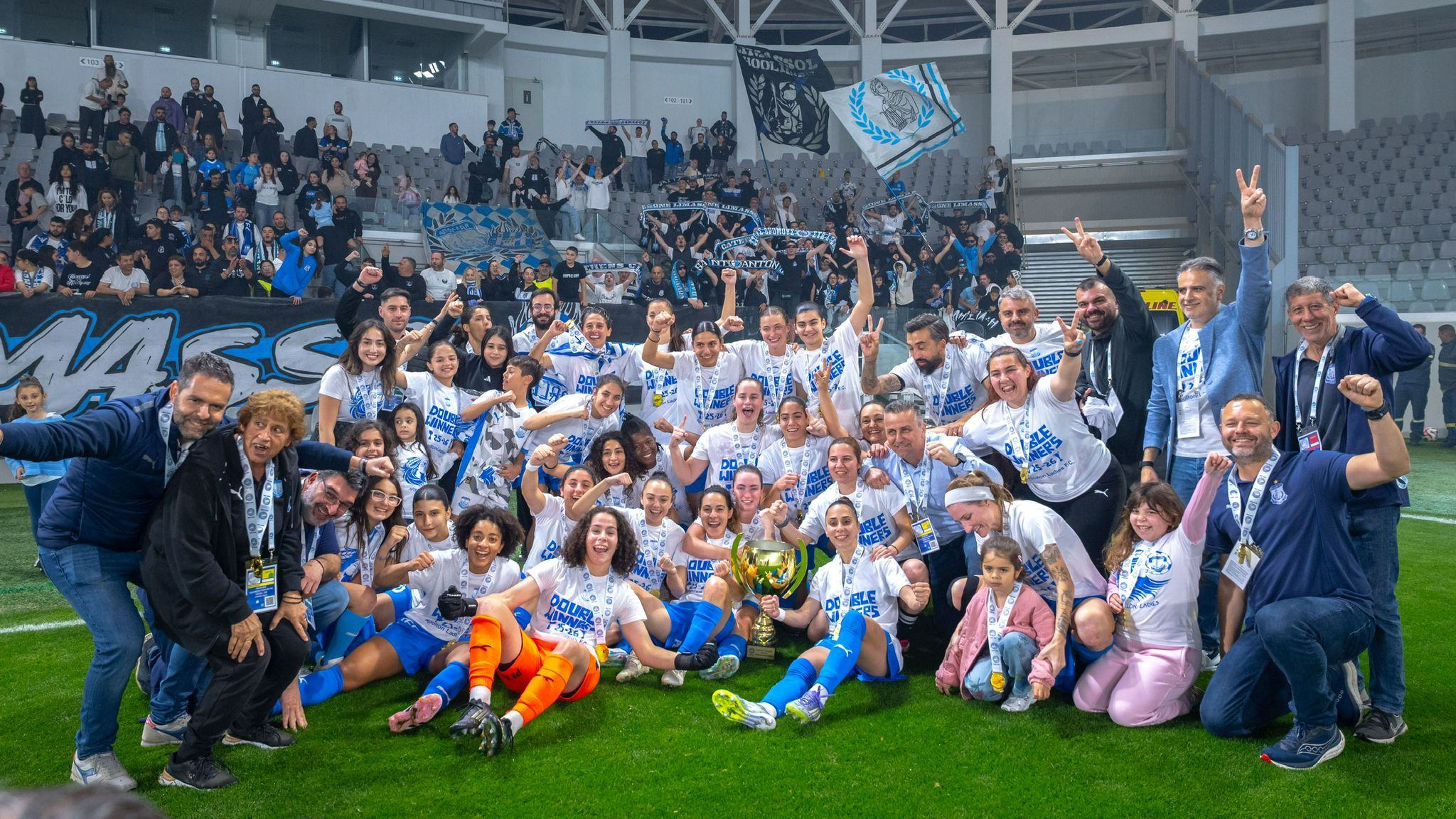 The Apollon Ladies won 2-1 against the Aris Ladies, a comeback after losing their previous match to the same opponent 4-1
