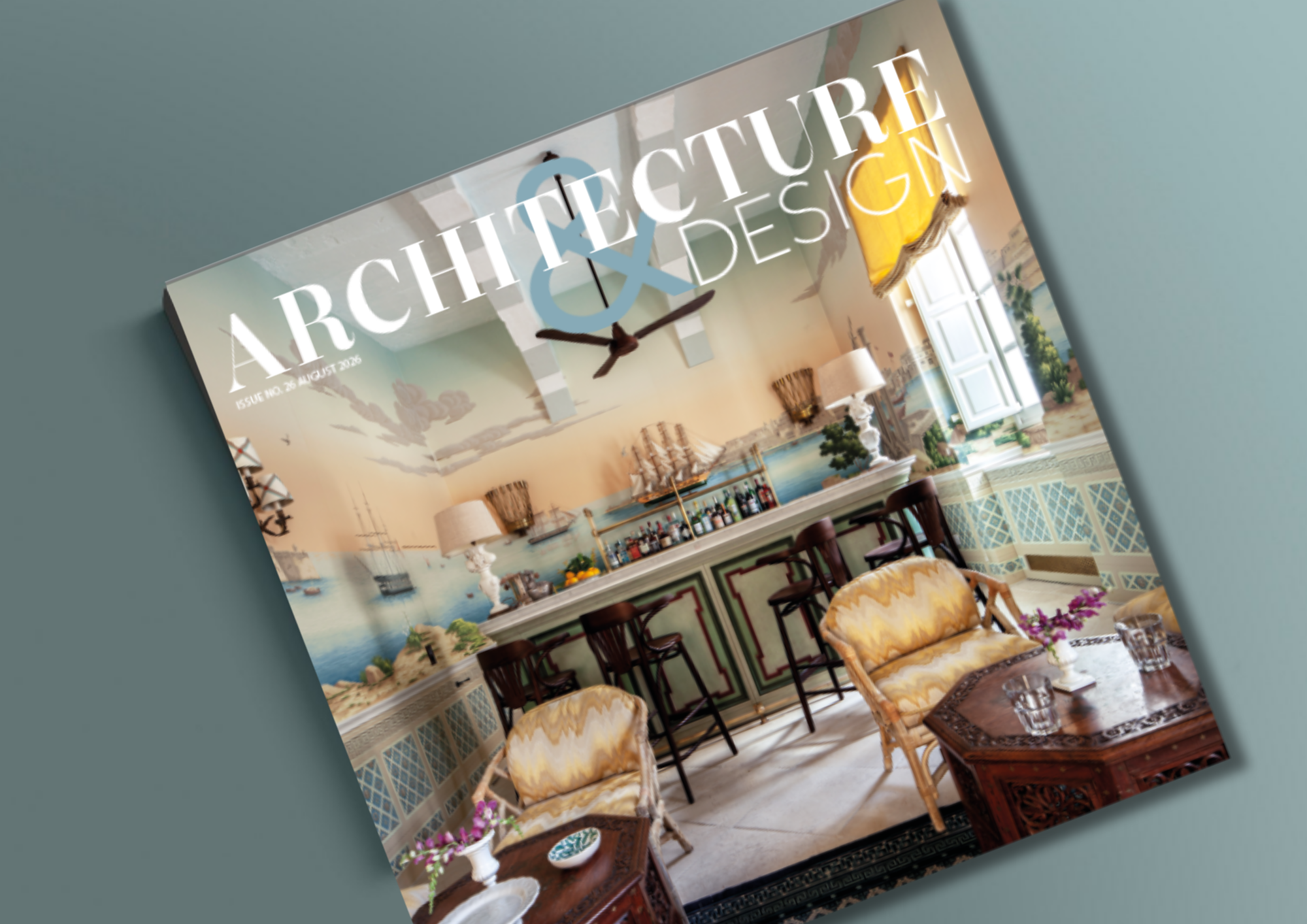Architecture & Design August edition. On the cover: Valletta Bar at Villa Bonavita, Attard. Photography: Julian Vassallo