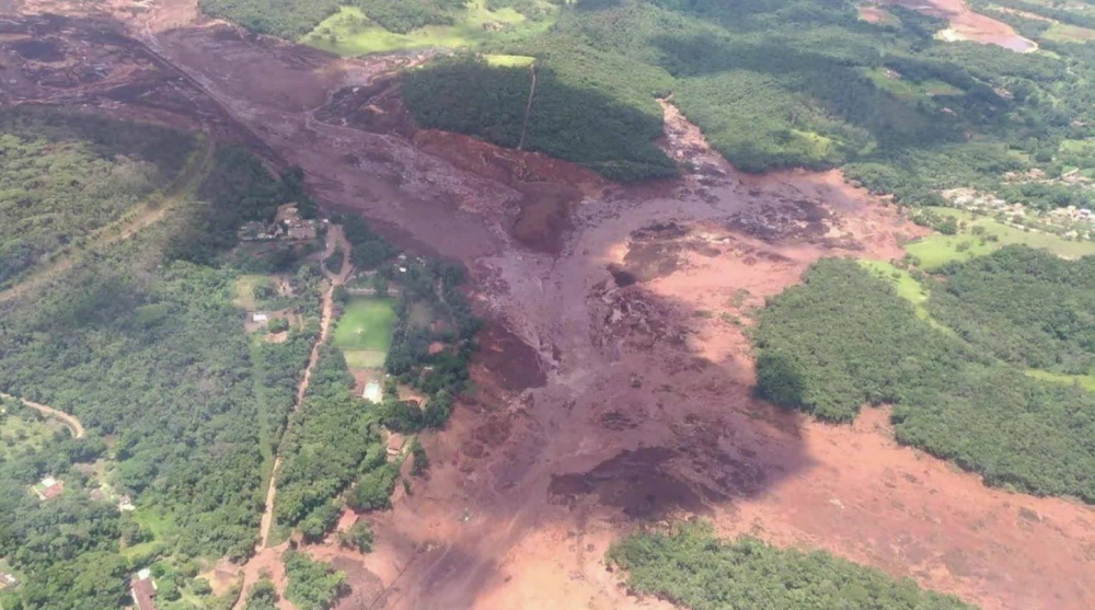 The breached dam devastated a large area (Photo: Twitter)