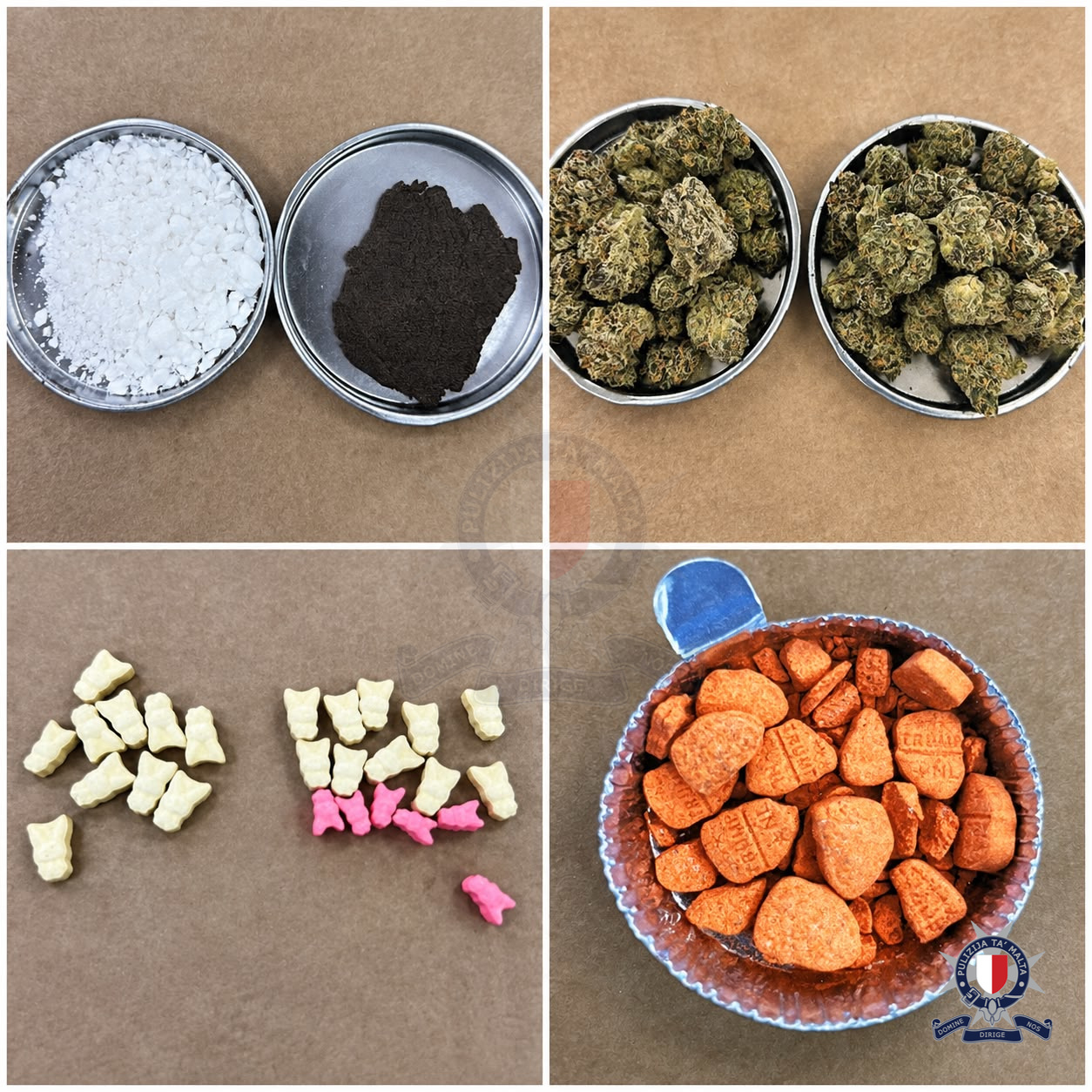 Drugs seized by police 