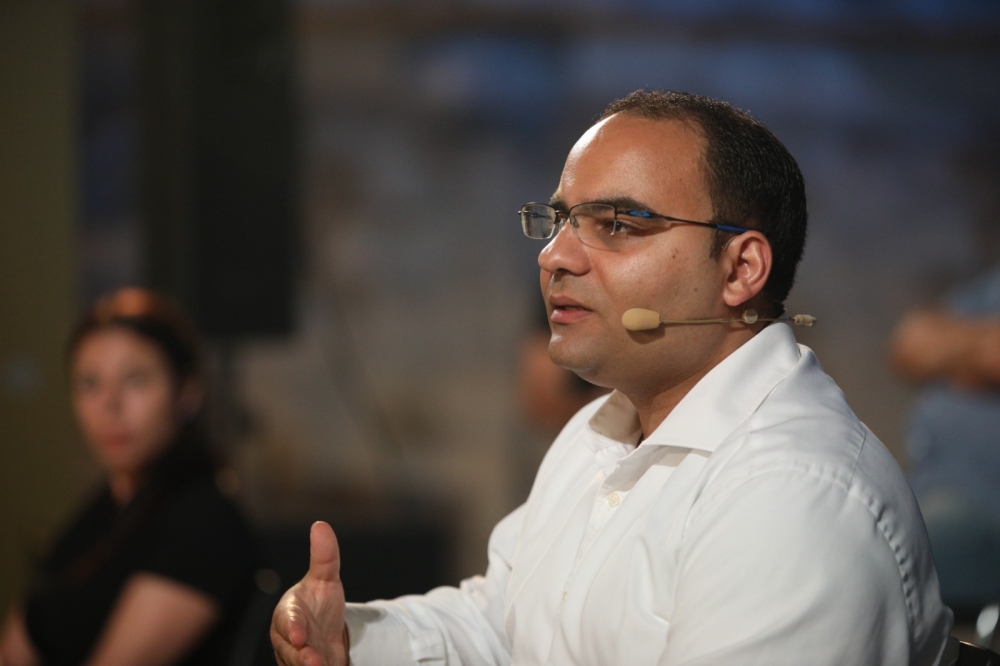 Finance Minister Clyde Caruana during a pre-budget consultation meeting themed ‘X’Pajjiż Tixtieq Tħalli lil uliedek?’ in Gozo