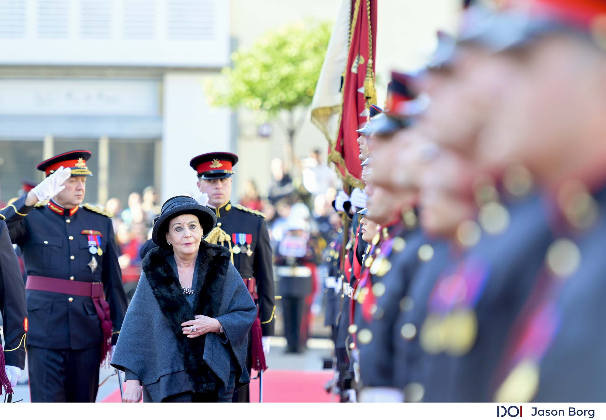 The President of Malta inspects the Guard of Honour (Photo: DOI)