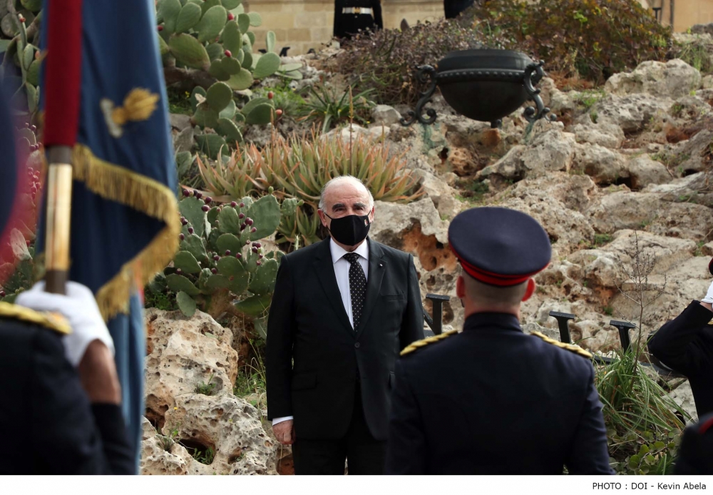 [IN PHOTOS] President lays wreath at Freedom Day monument, PM and Opposition leader skip ceremony