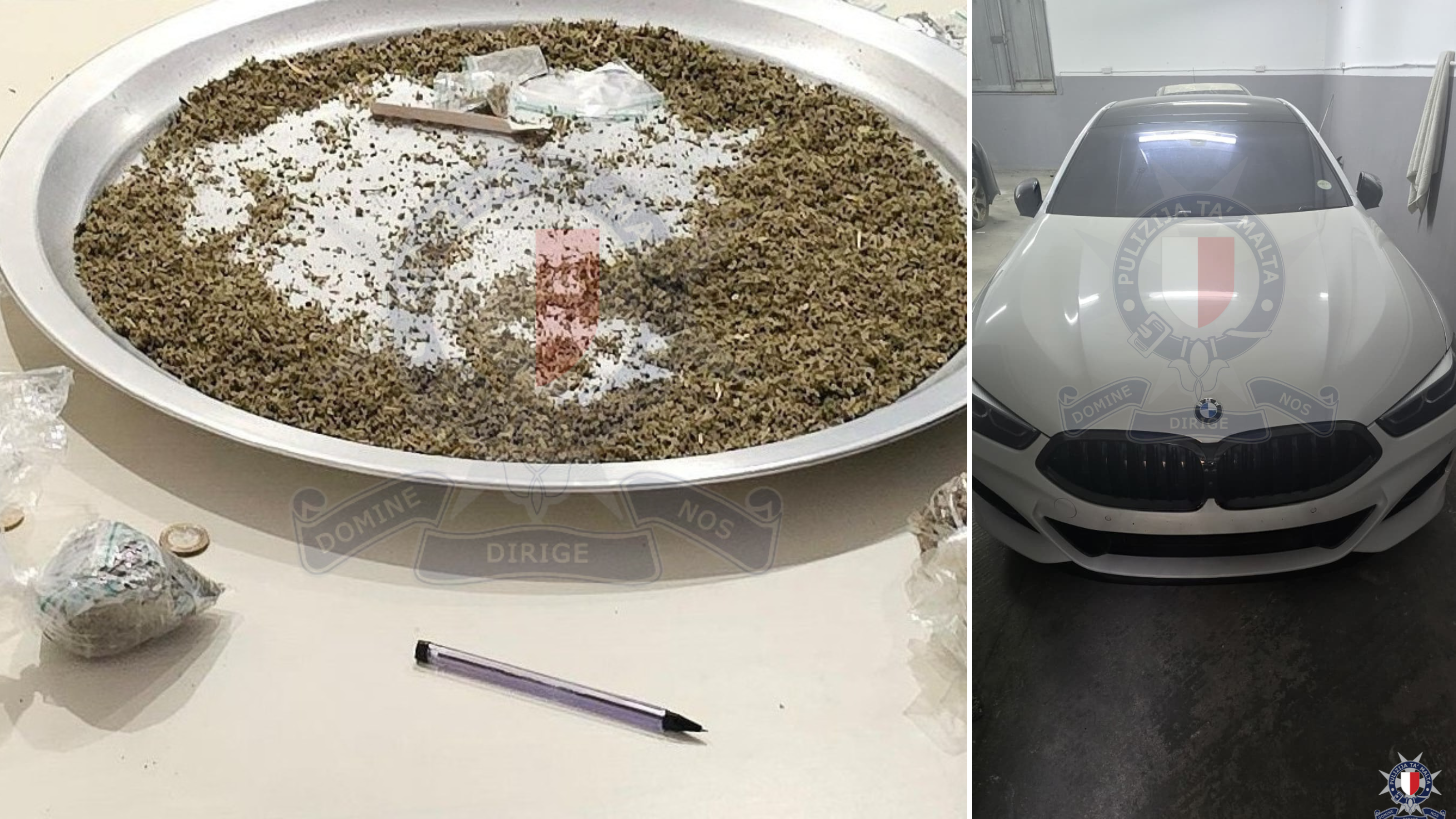 According to the Police, the suspects were apprehended after simultaneous searches were carried out at four different properties in Hal Gaxaq, Birgu and Haz-Zabbar.