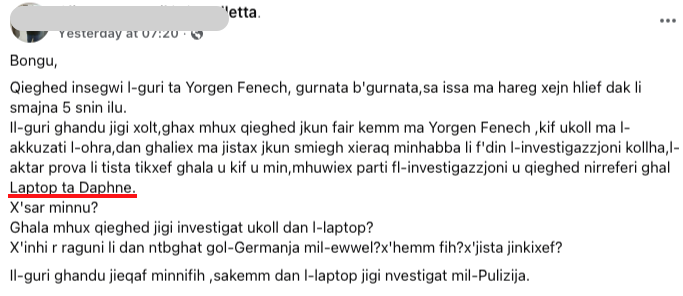 For some Labour diehards, Daphne's laptop is more important than Keith Schembri's mobile phone