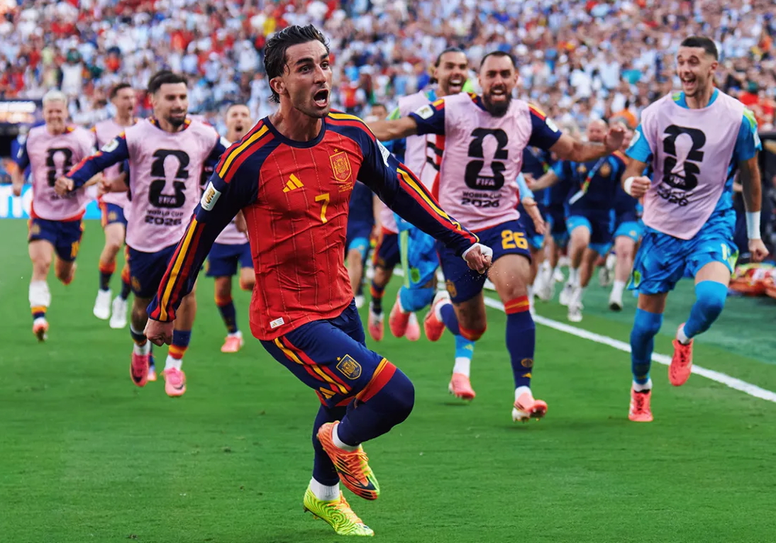 Ferran Torres celebrating the goal that gave Spain the World Cup (Photo: Spanish Football Association)