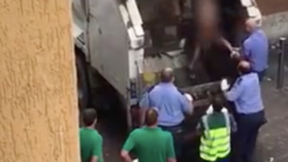 Footage of the naked woman being taken out of the back of the refuse collection vehicle was first published by One News and was later picked up by a number of other local news outlets