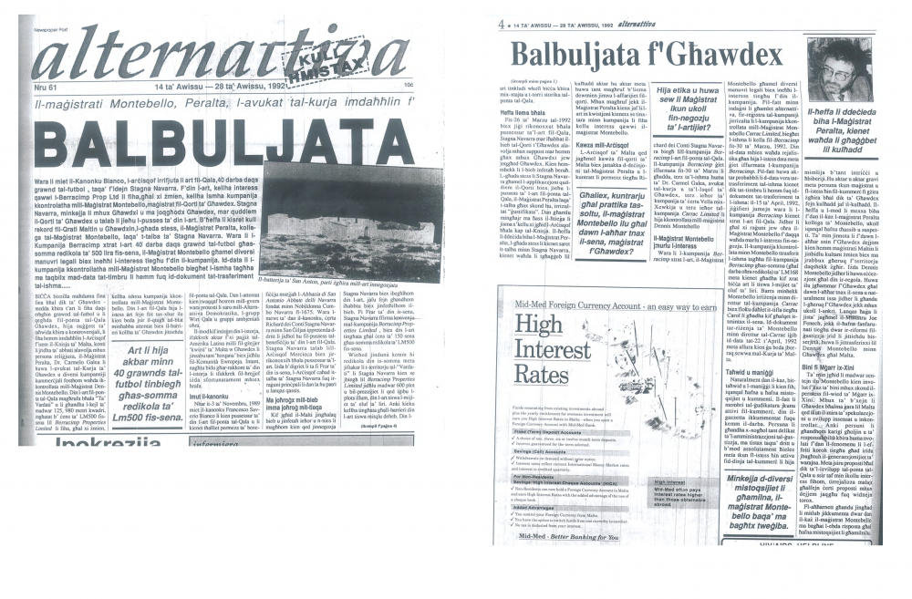 The story first breaks in Alternattiva back in 1992