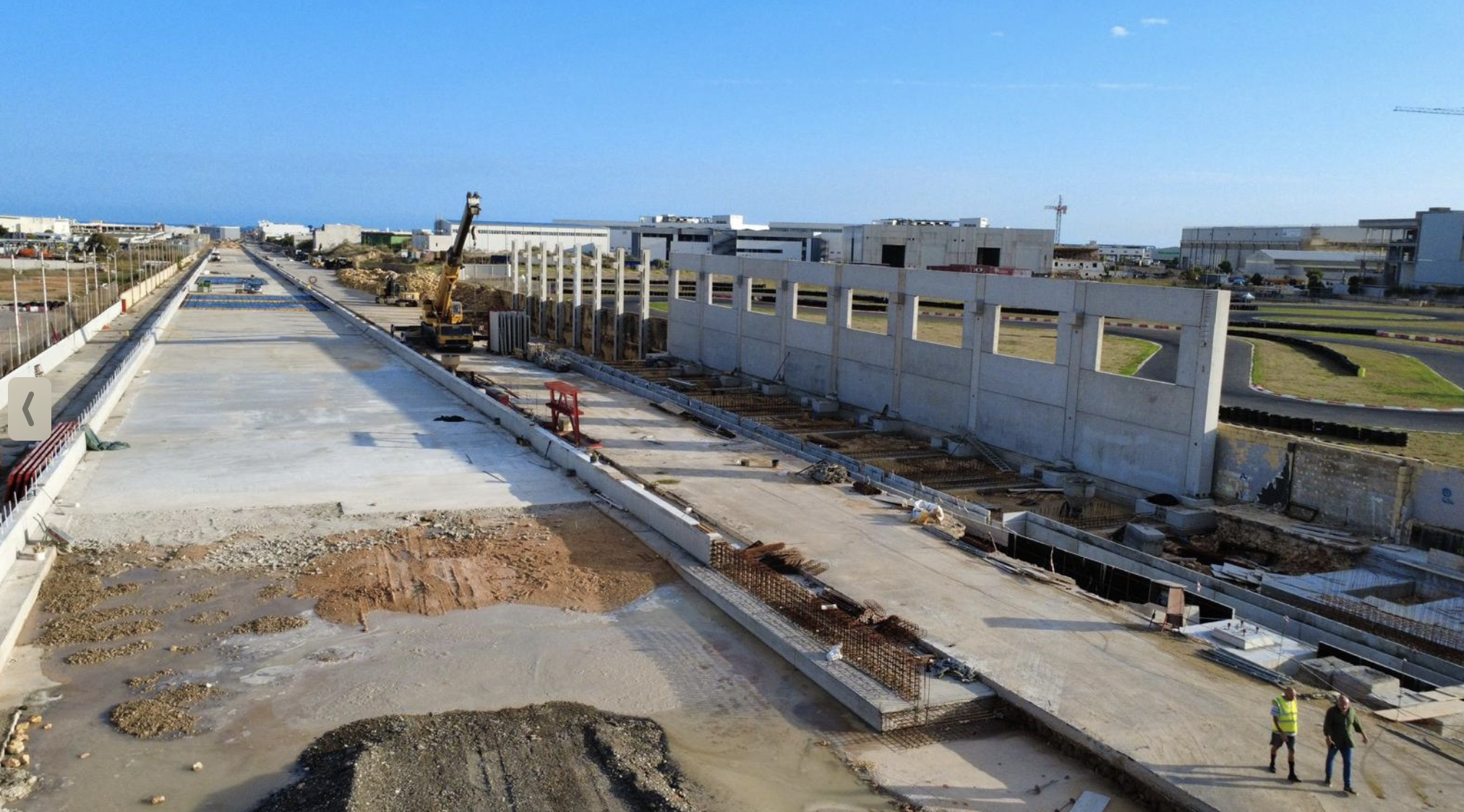 Ongoing works at the quarter-mile drag strip 