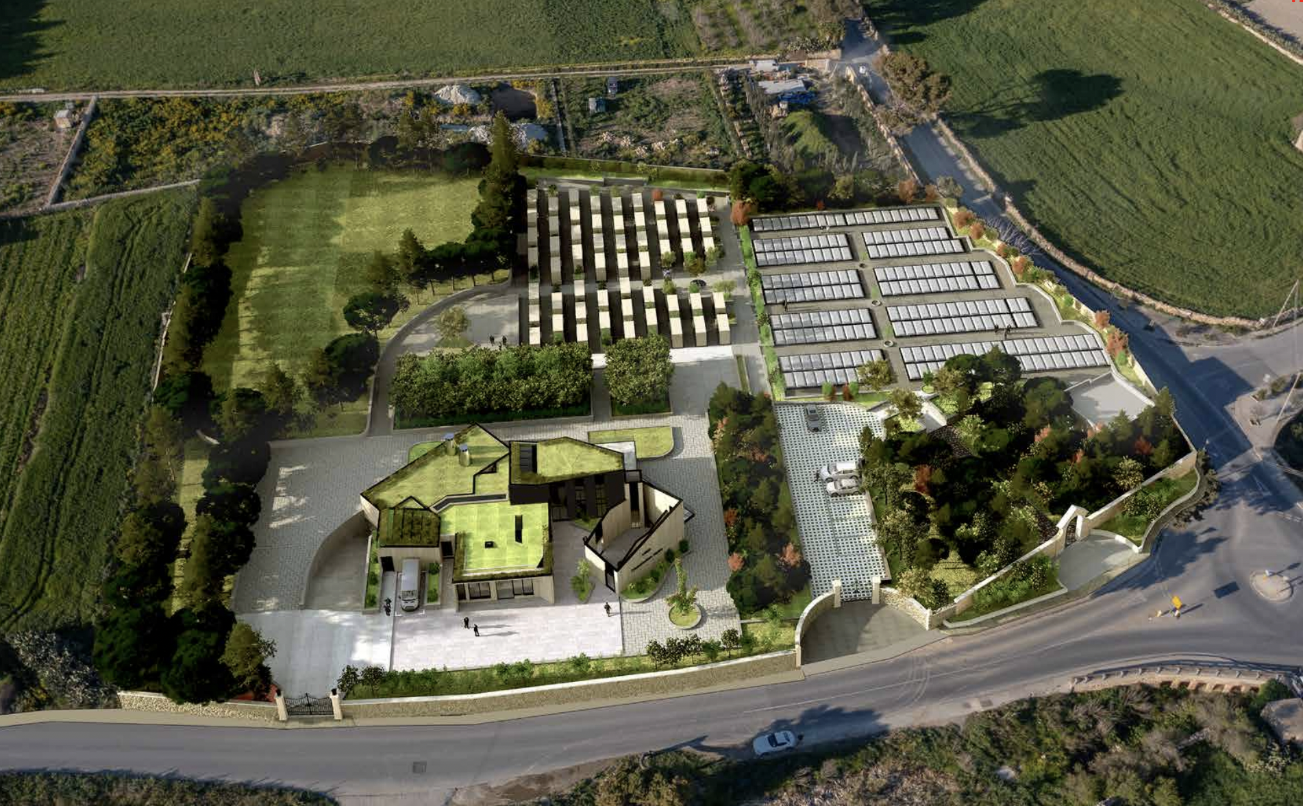 Photomontage of the approved crematorium in Siġġiewi 