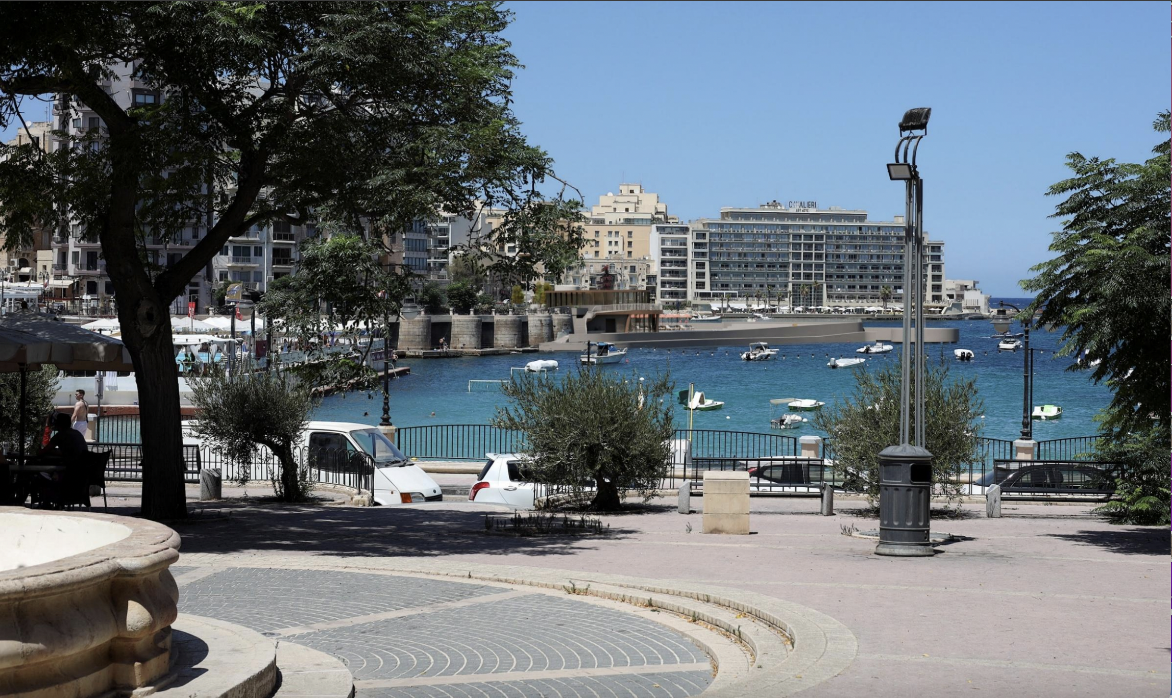 Photomontage from Balluta Square