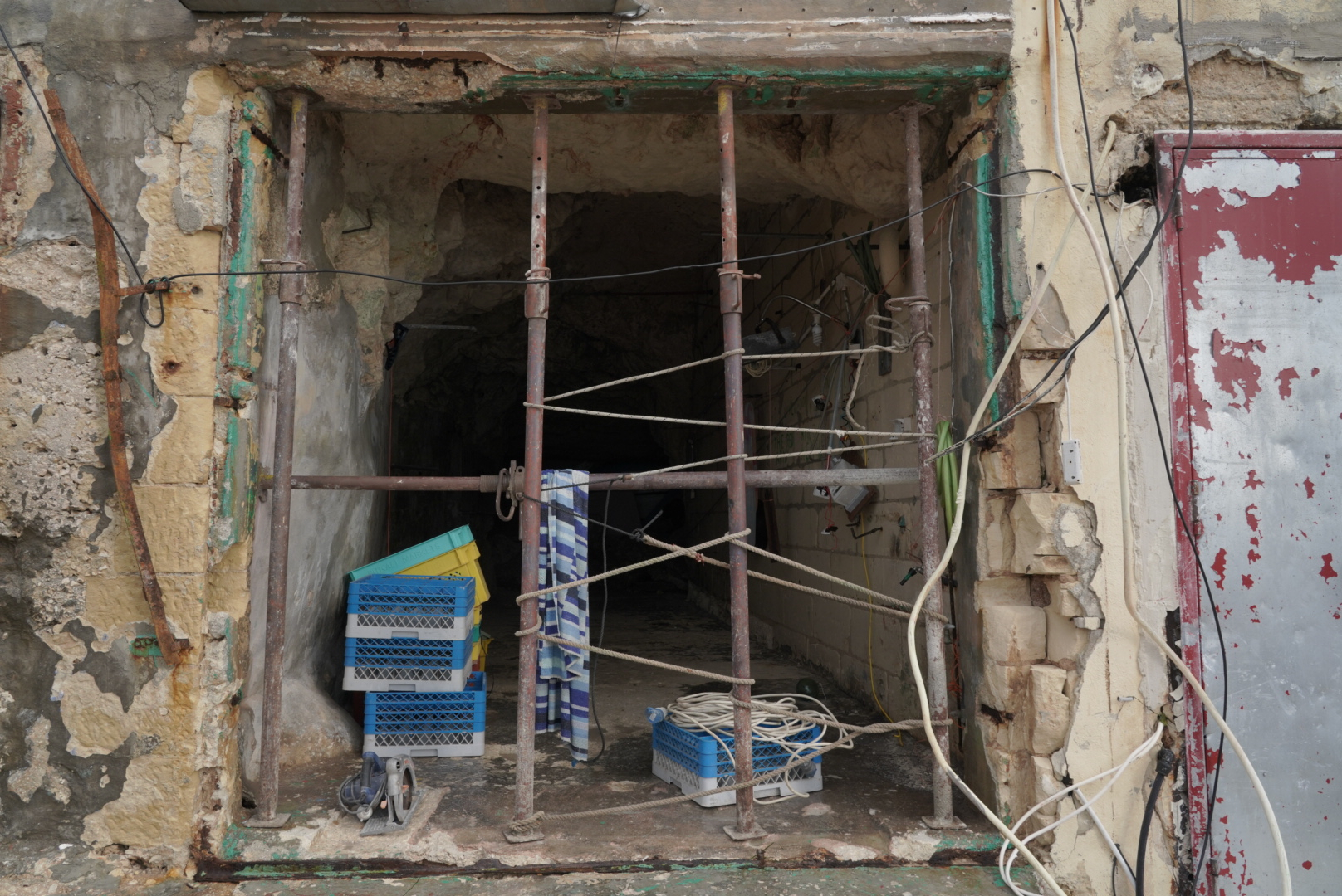 Damages from the big waves which hit the area (Photo: James Bianchi/MaltaToday)