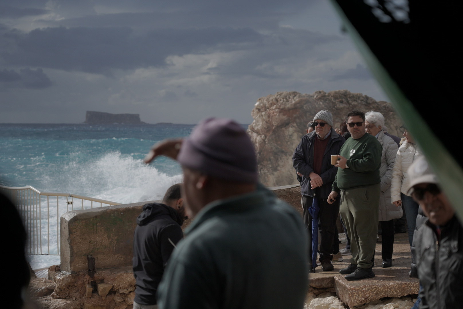 A man looks towards the sea from Għar Lapsi (Photo: James Bianchi/MaltaToday)