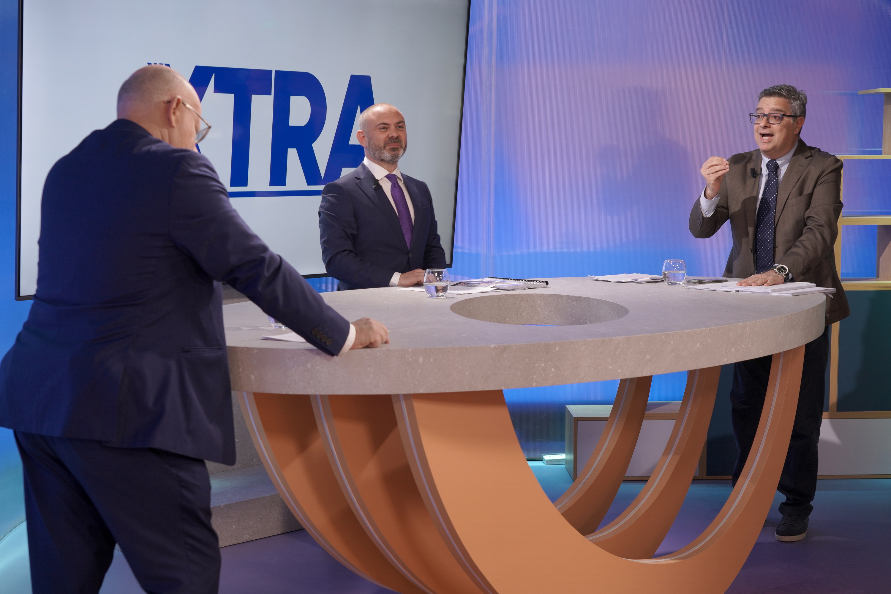 Owen Bonnici (left) and Adrian Delia on Xtra (Photo: James Bianchi/MaltaToday)