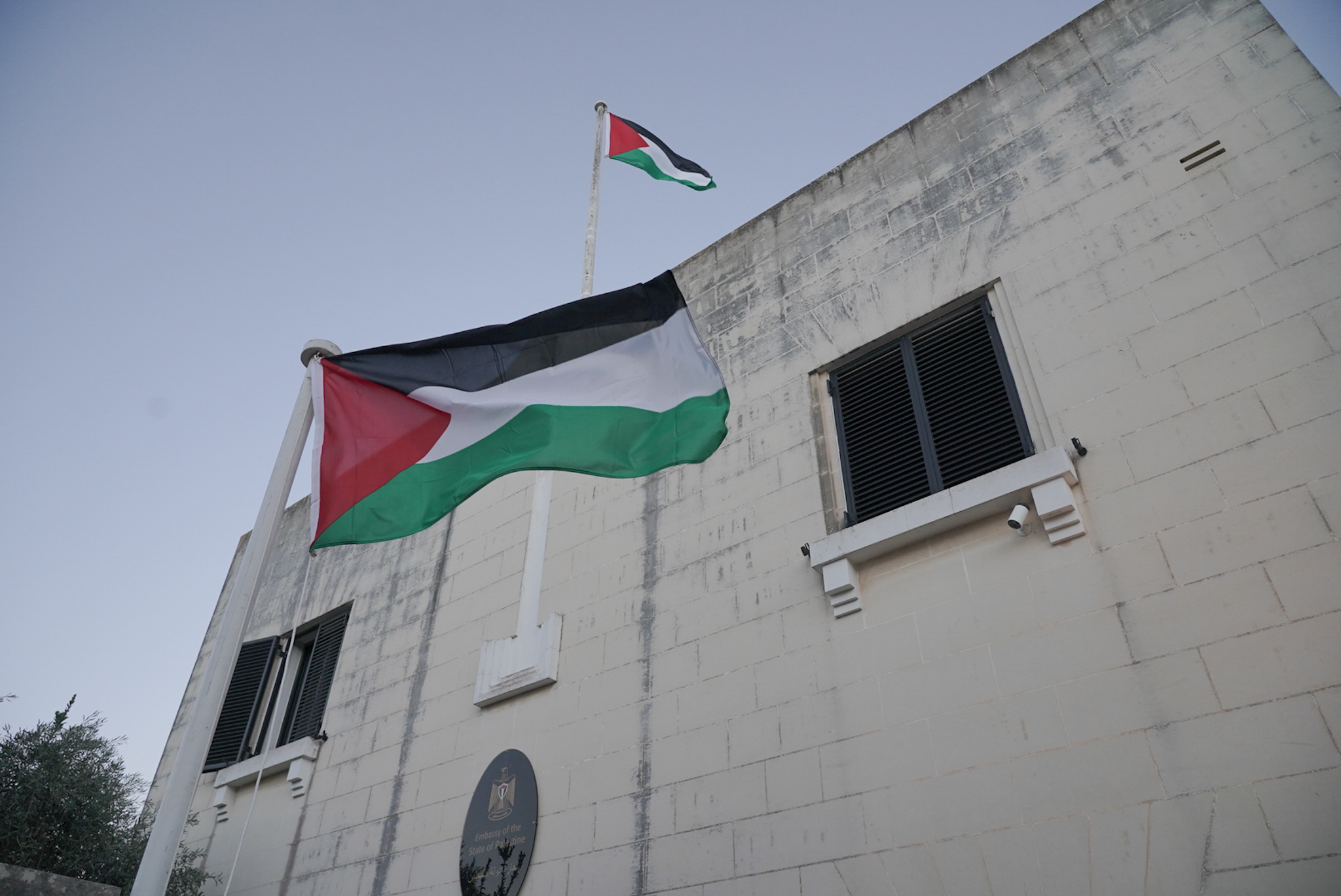WATCH | Flag raised over Palestinian Embassy in ceremony following Malta's recognition of Palestine