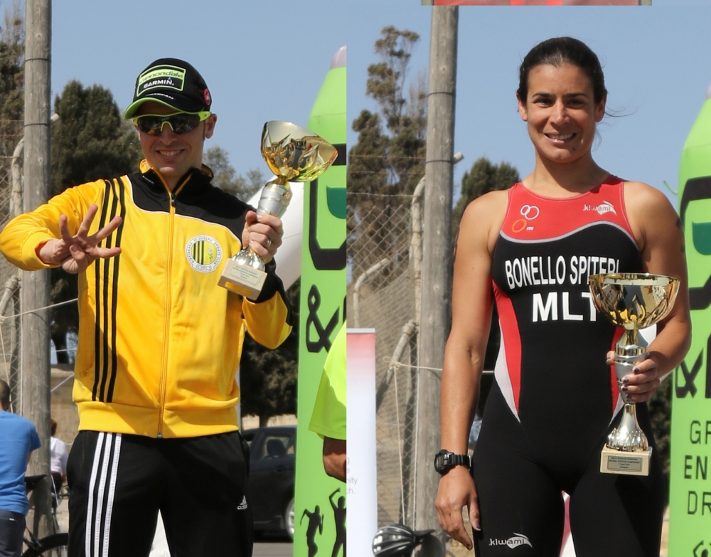 Keith Galea and Danica Bonello Spiteri crowned National Duathlon champions