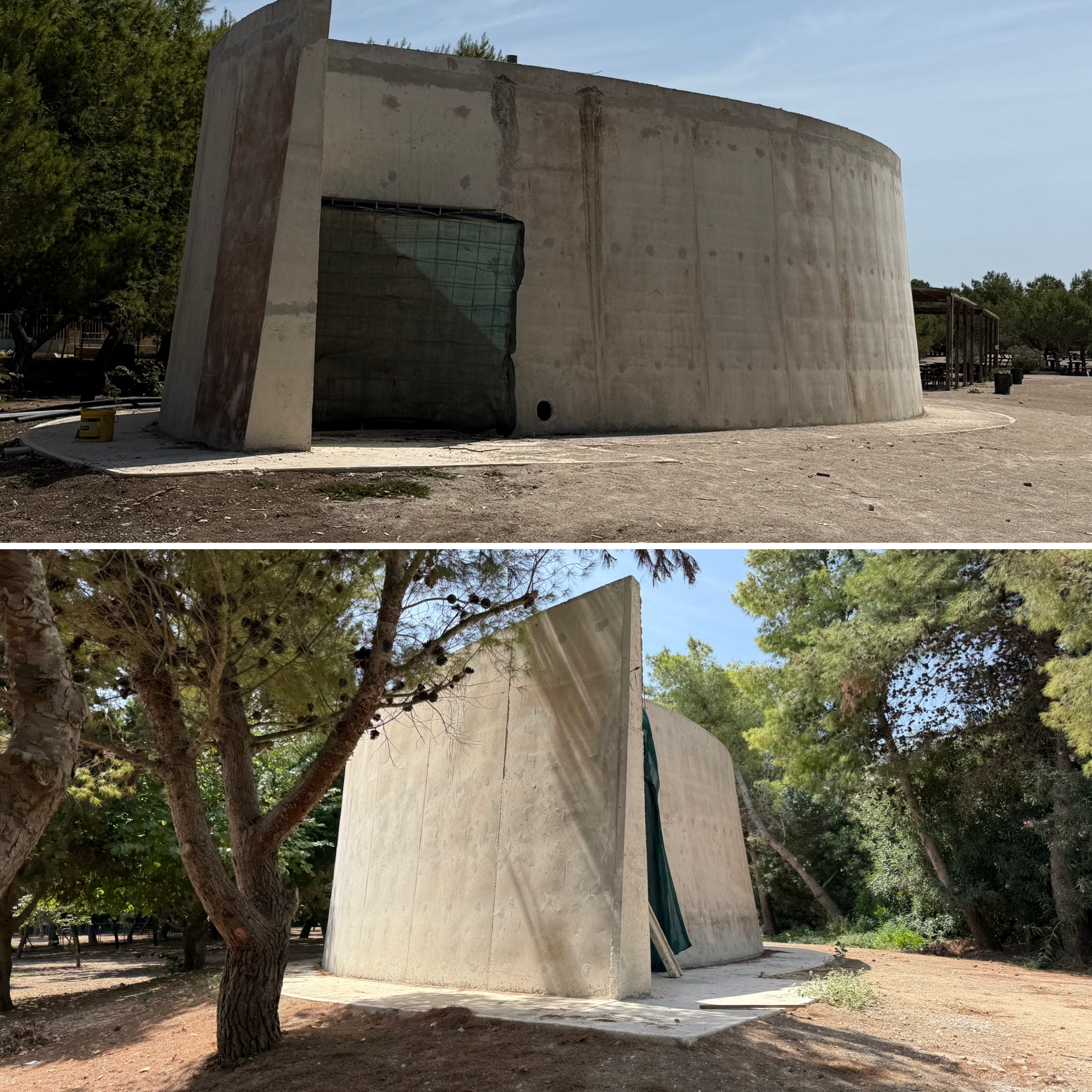 The concrete structures which according to PN spokespersons were illegally built 