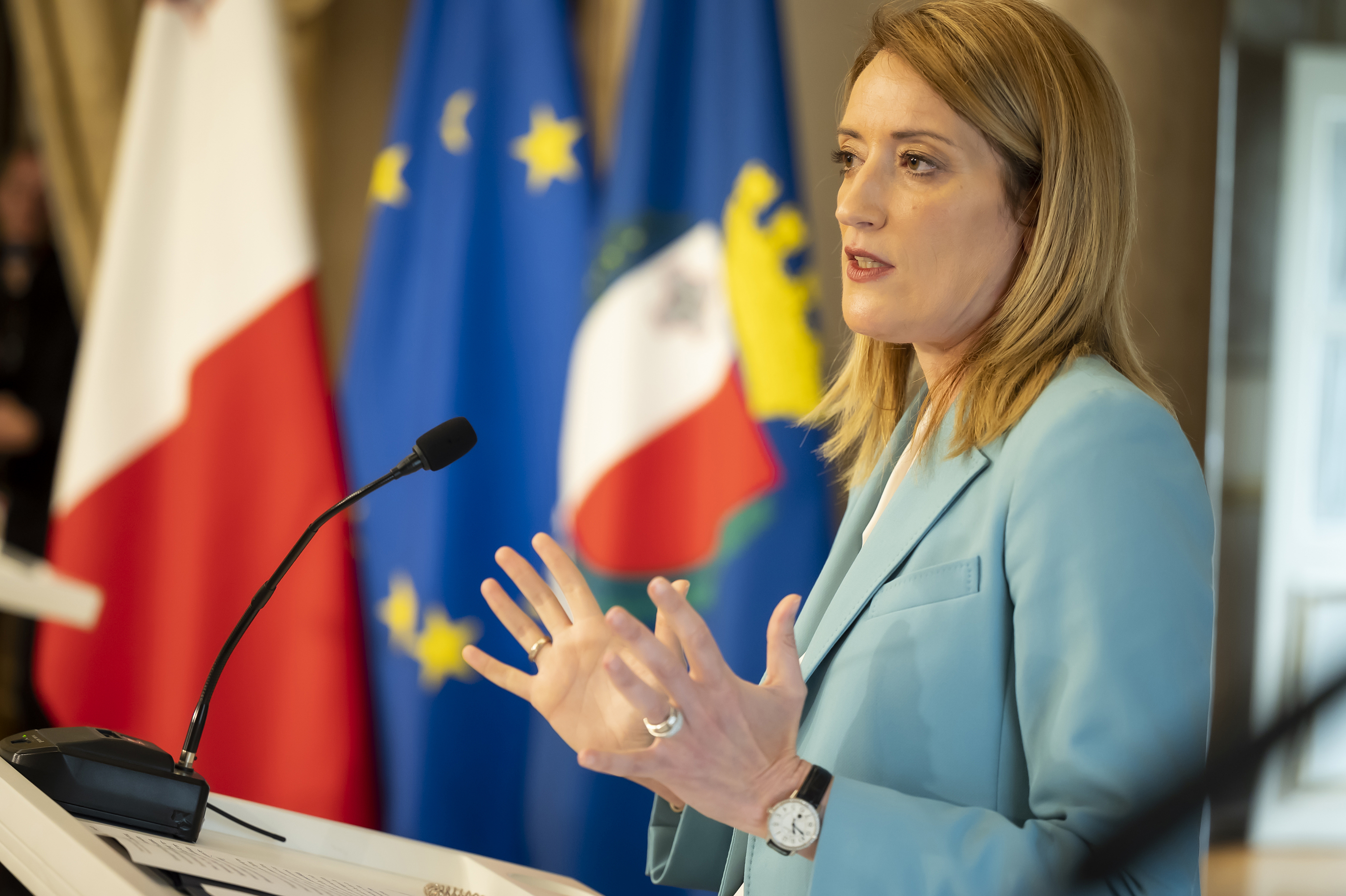 European Parliament President Roberta Metsola