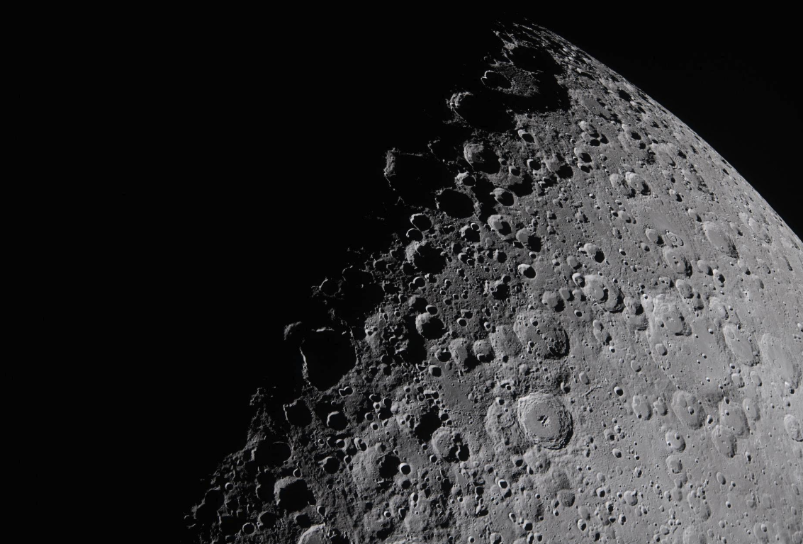 The Artemis II crew captured a portion of the moon coming into view along the terminator—the boundary between lunar day and night—where low-angle sunlight casts long, dramatic shadows across the surface (Photo: NASA) 
