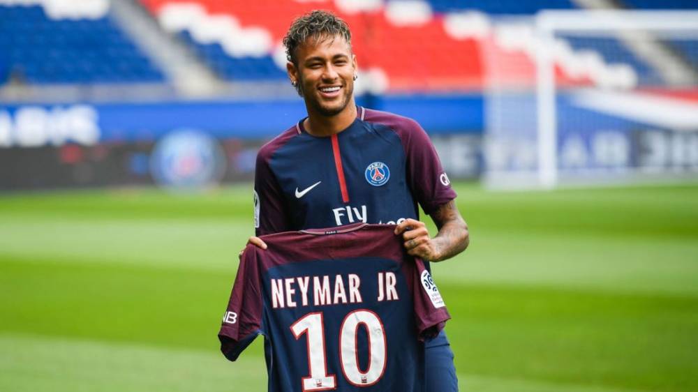 Neymar during his presentation