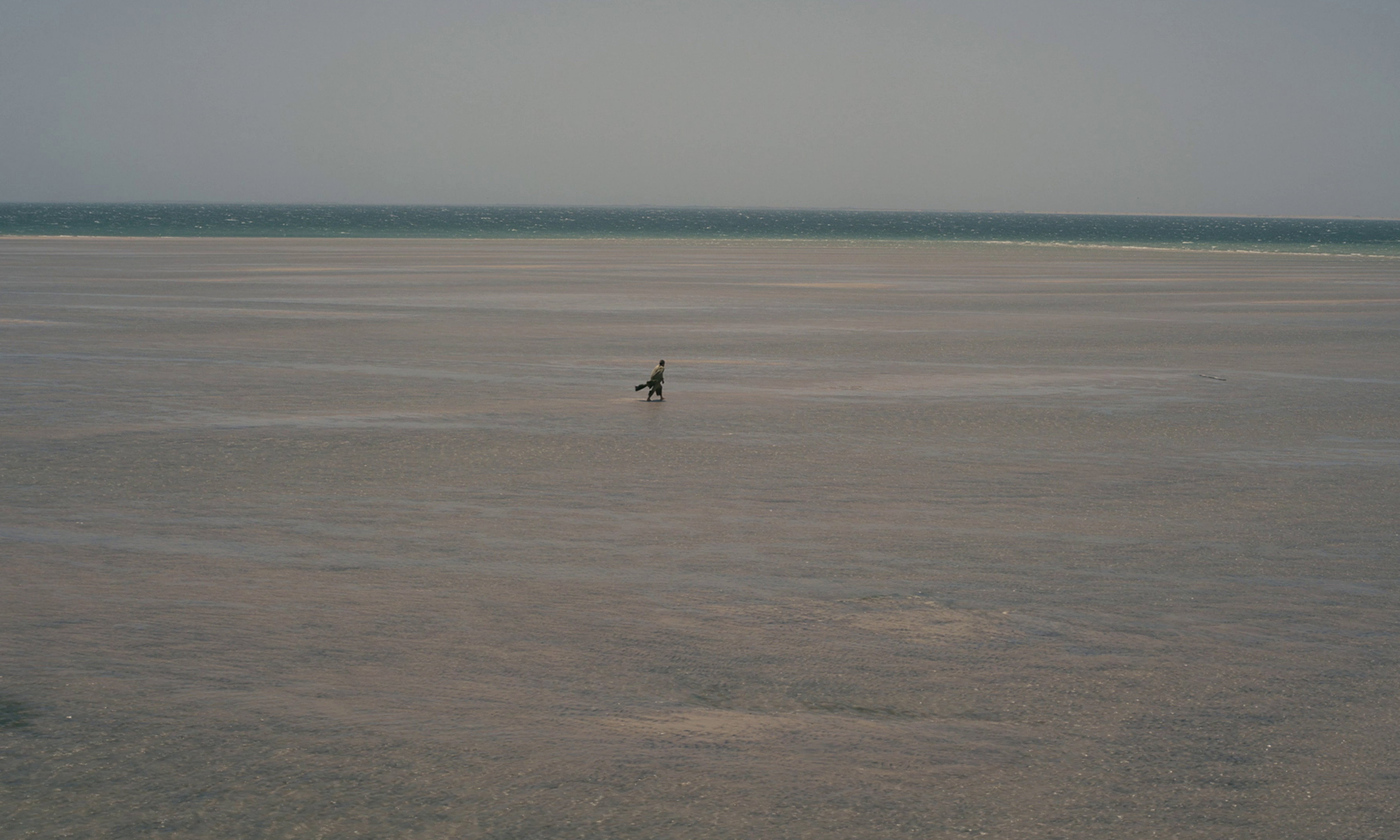 Odysseus wandering the desolate shores of Ogygia