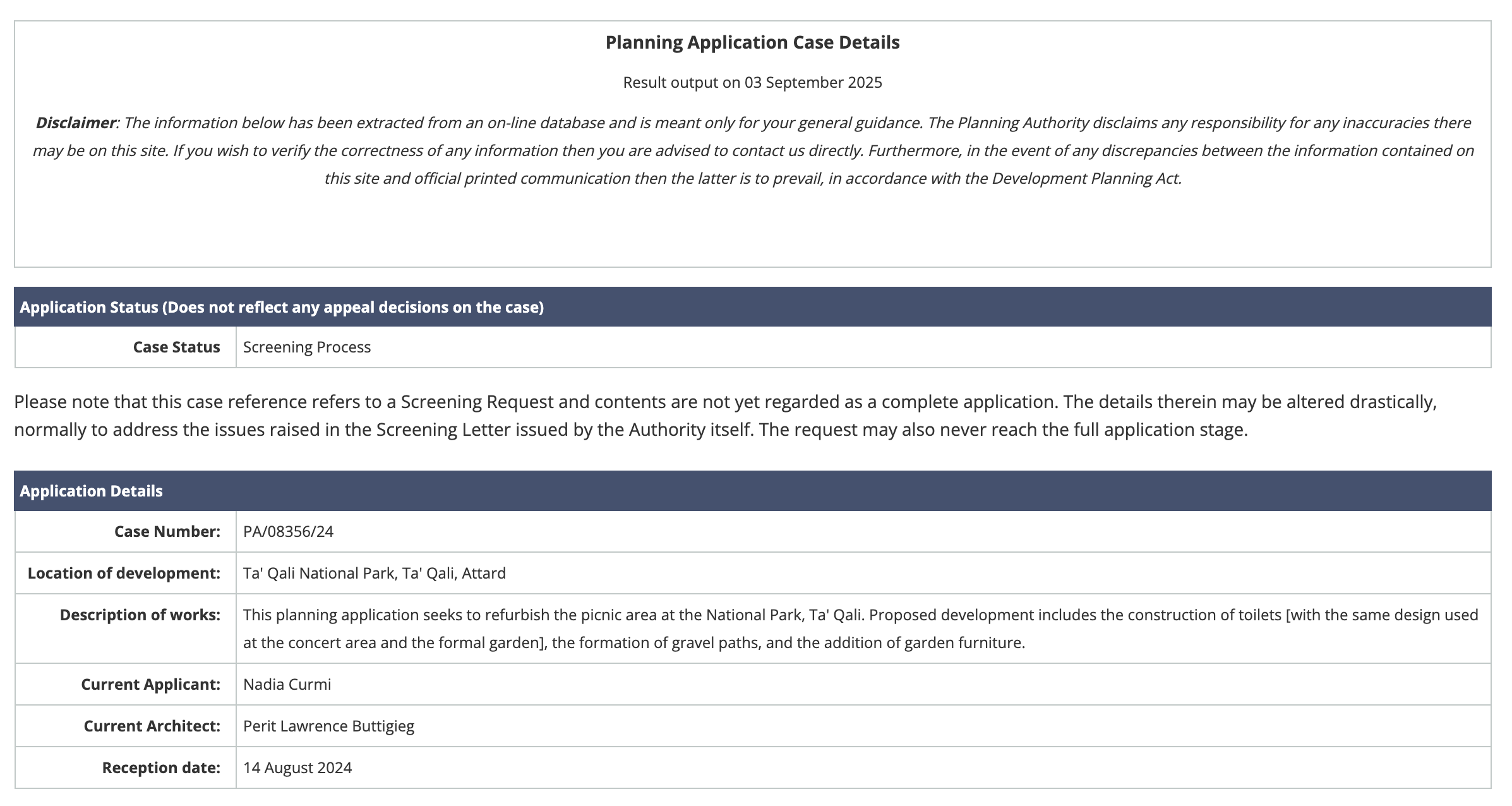Planning Application 