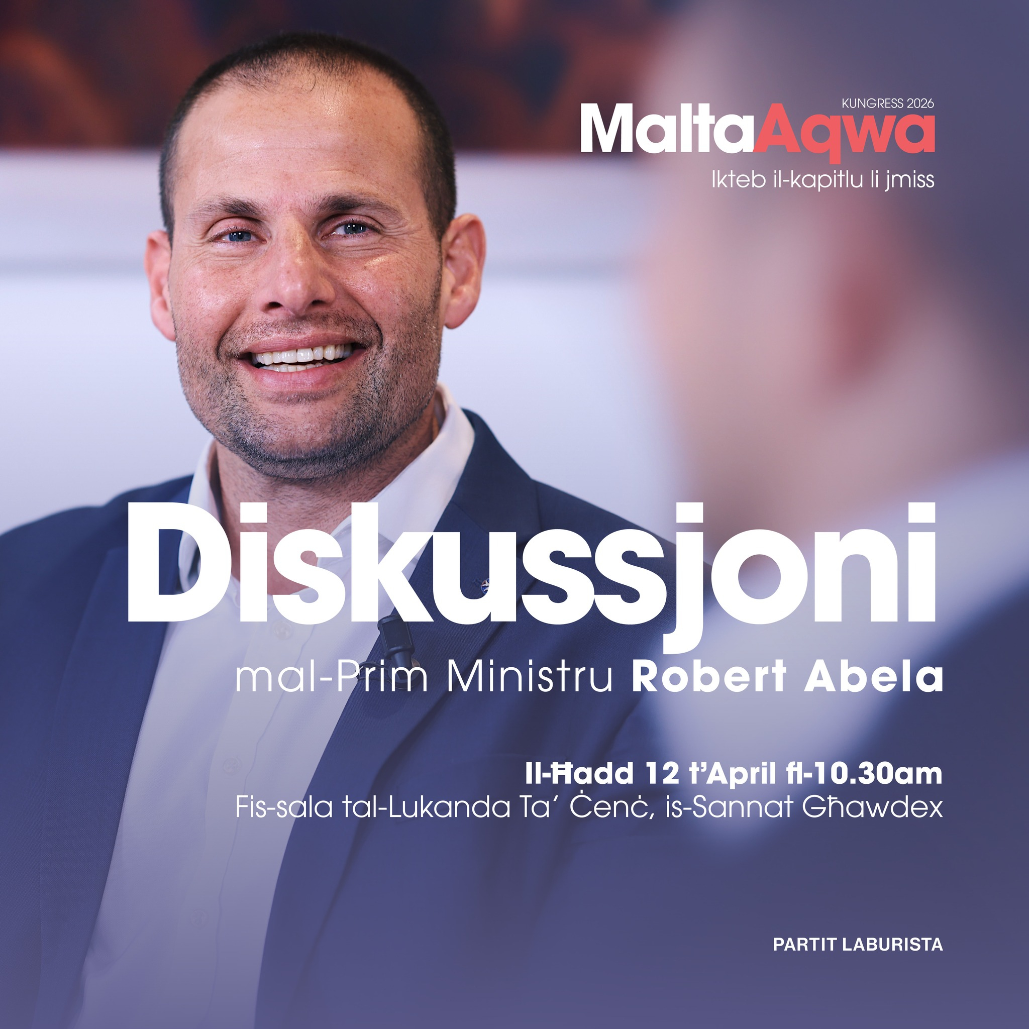 The advert for Sunday's event with the prime minister, forming part of the Labour Party congress
