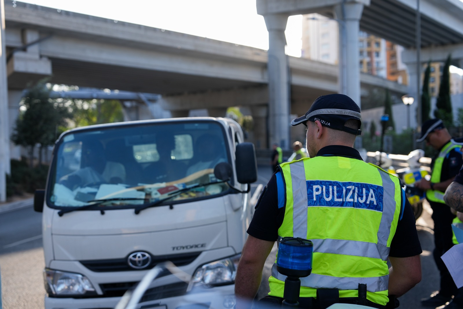Roadside checks were carried out by several law enforcement entities in an operation that focussed on irregular migration and road safety infringements (Photo: MHSE/MTIP)