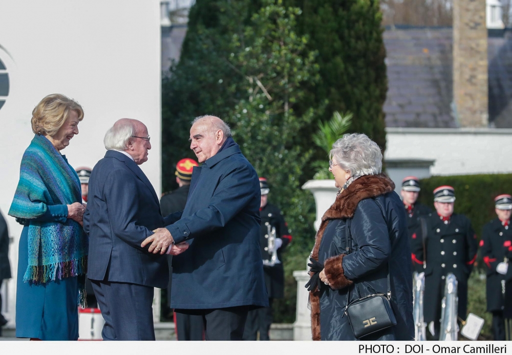 President George Vella meets with Irish counterpart Michael Higgins during three-day state visit