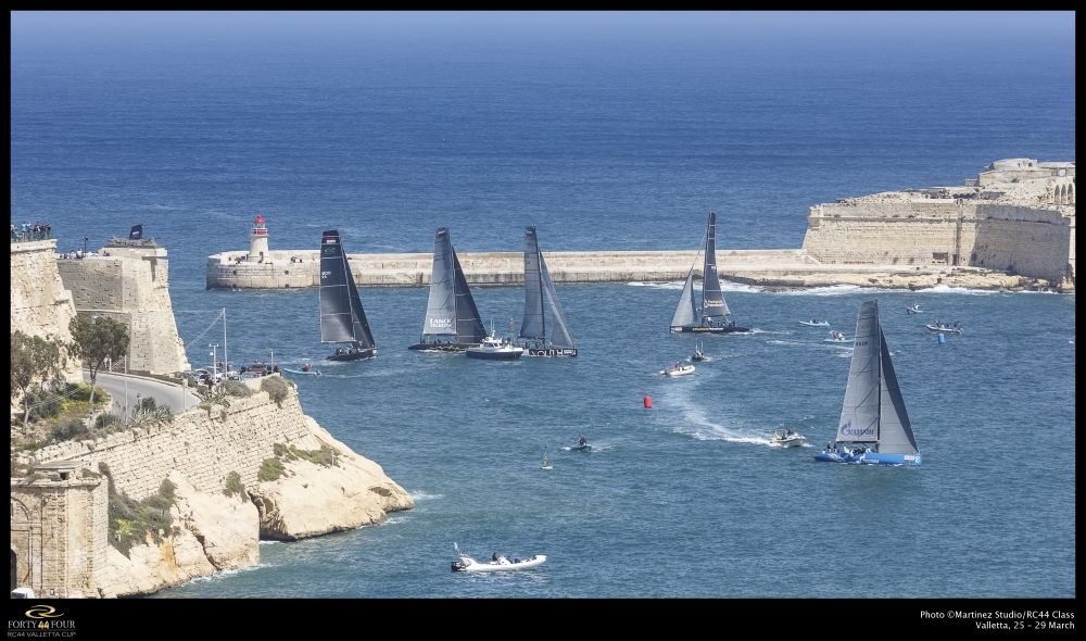 Match Racing during the RC44 Valletta Cup in March 2015 Photo Credit: RC44/ Martinez Studio