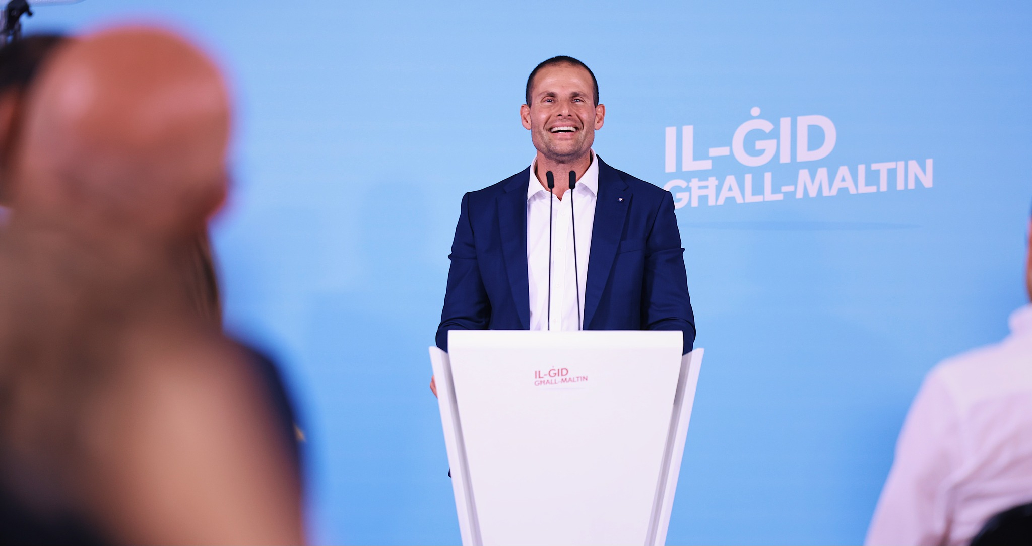 Prime Minister Robert Abela addressing Labour supporters in Birgu (Photo: PL)