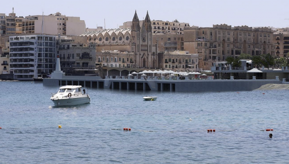 Water polo lido and swimming pools on reclaimed land threaten Balluta Bay