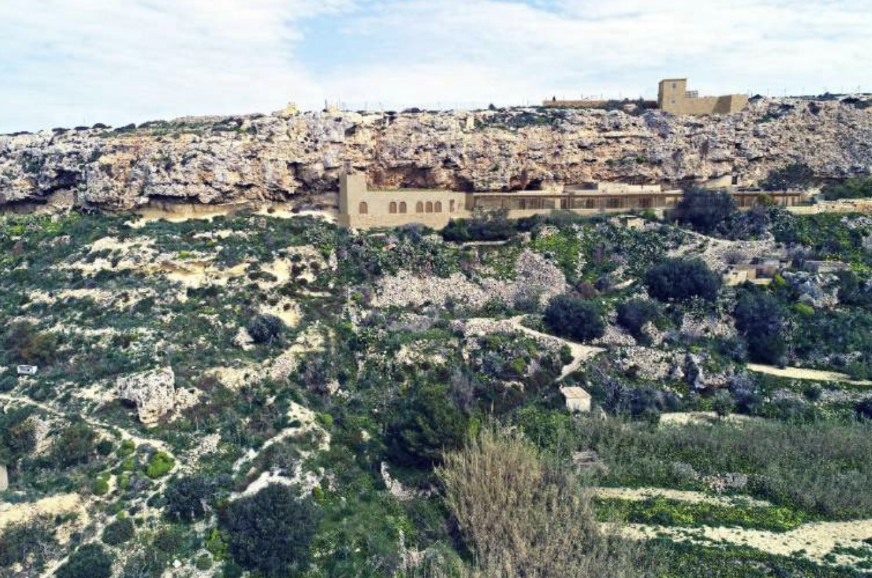 Photomontage of how the olive oil factory will look