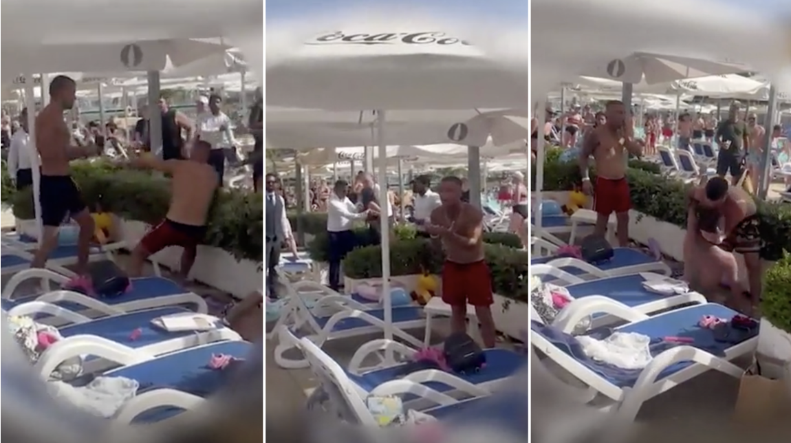 A video of the violent brawl went viral on social media