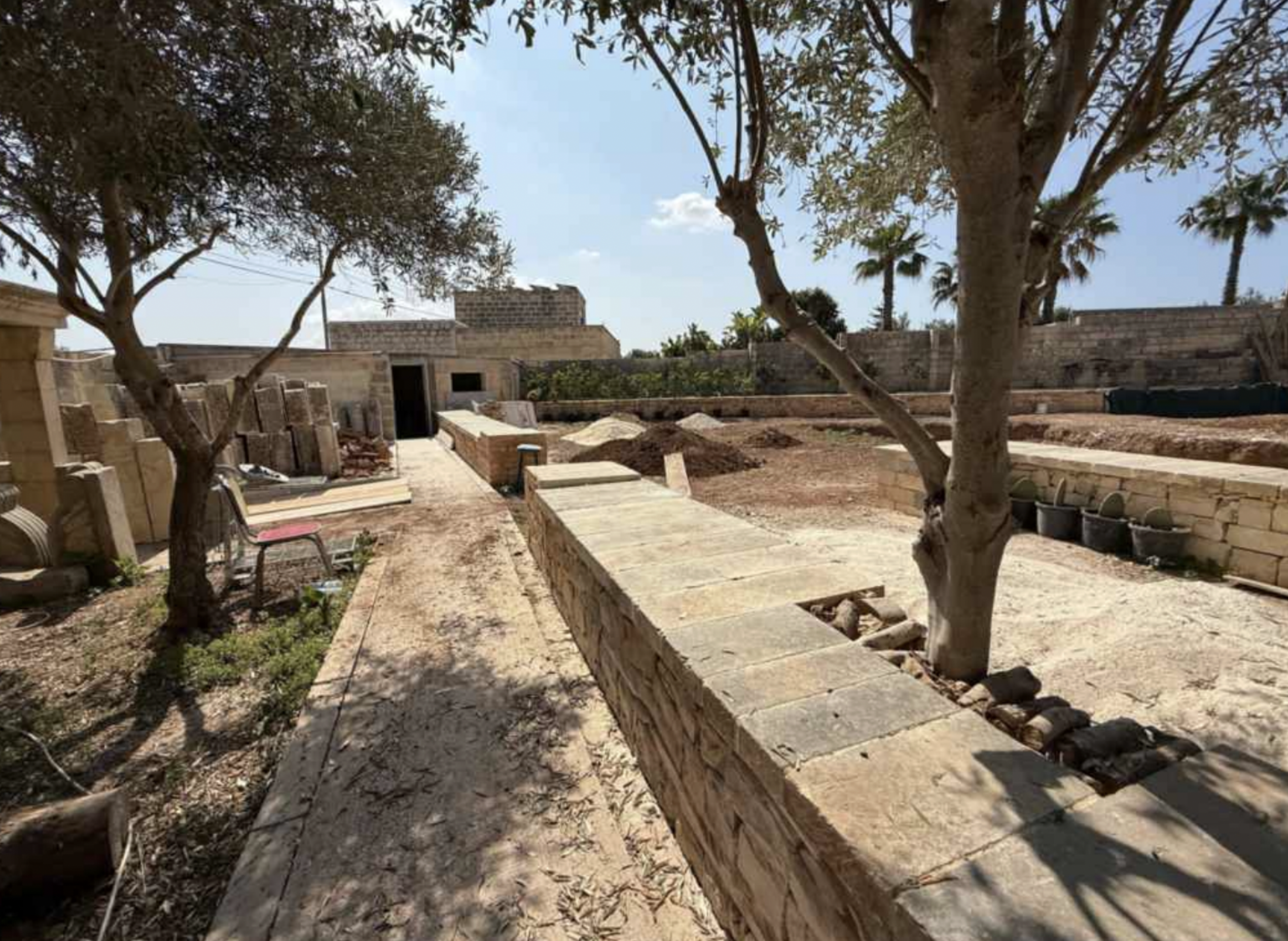 The works being carried out on the site