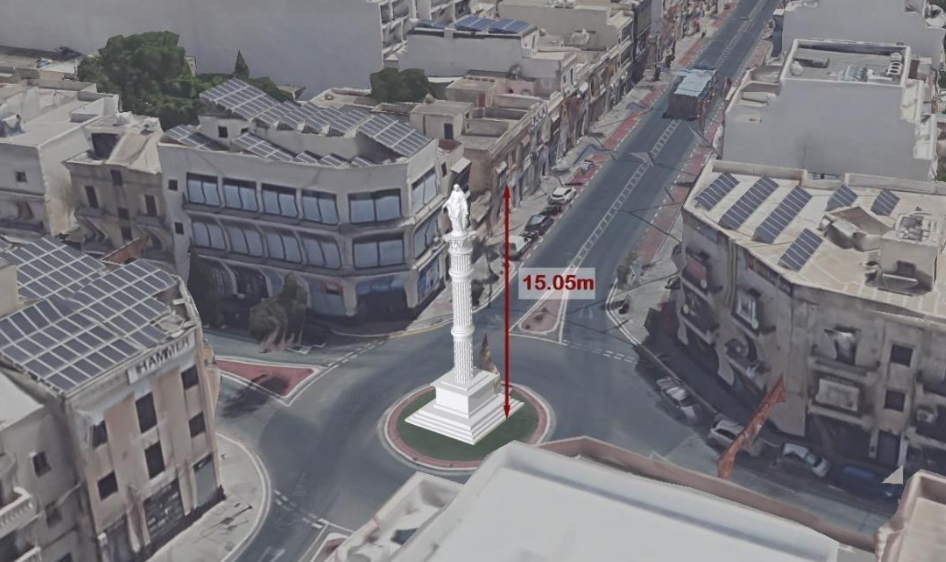 Render of the monument being proposed by the Fgura council
