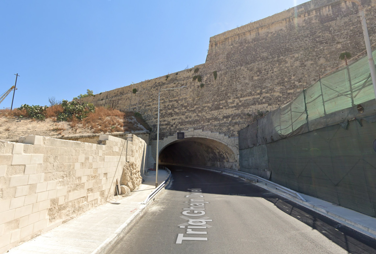 Triq Għajn Dwieli is closed from both directions (Photo: Google Maps)