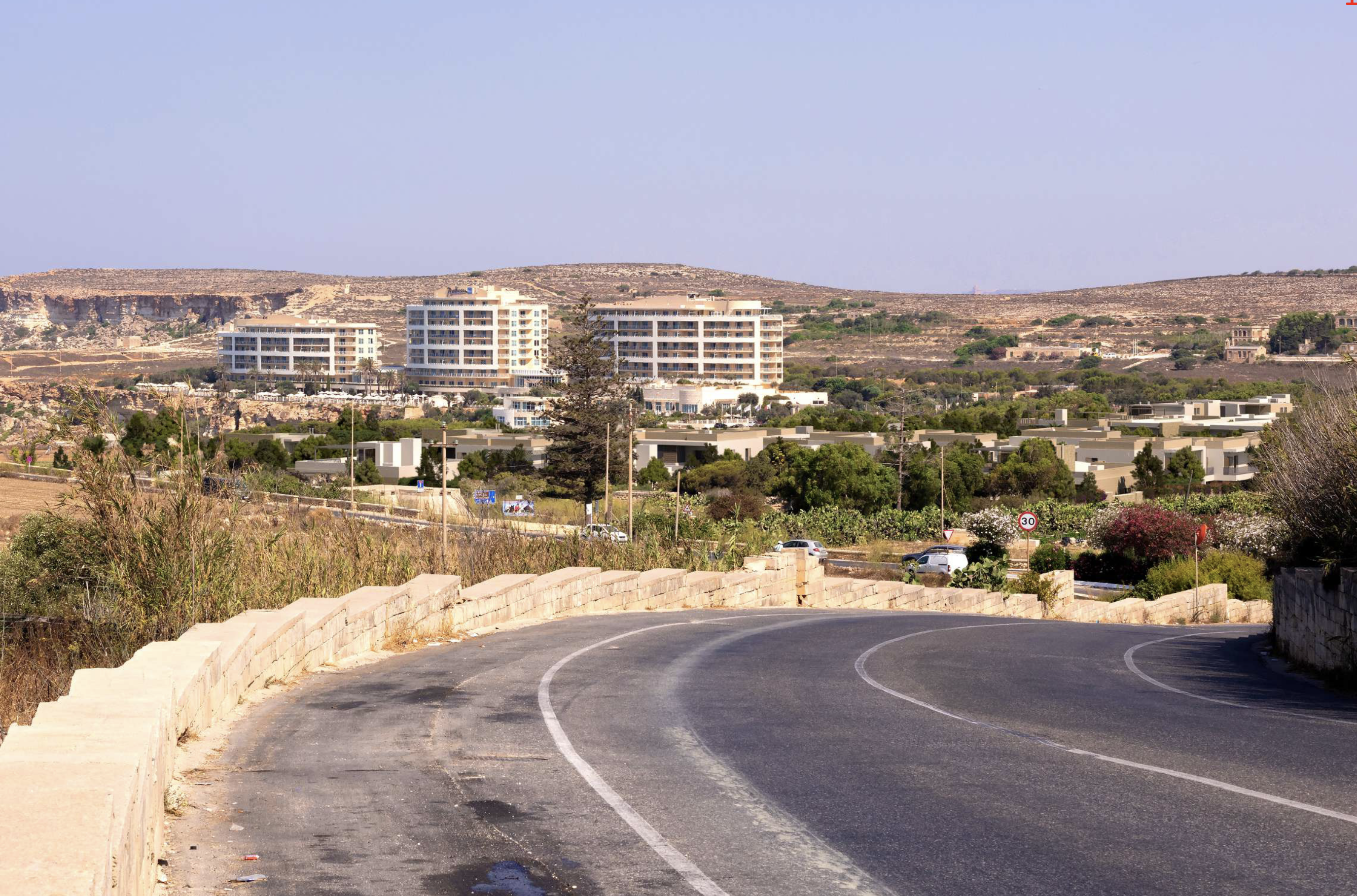 3: The new complex with vegetation after one year of completion