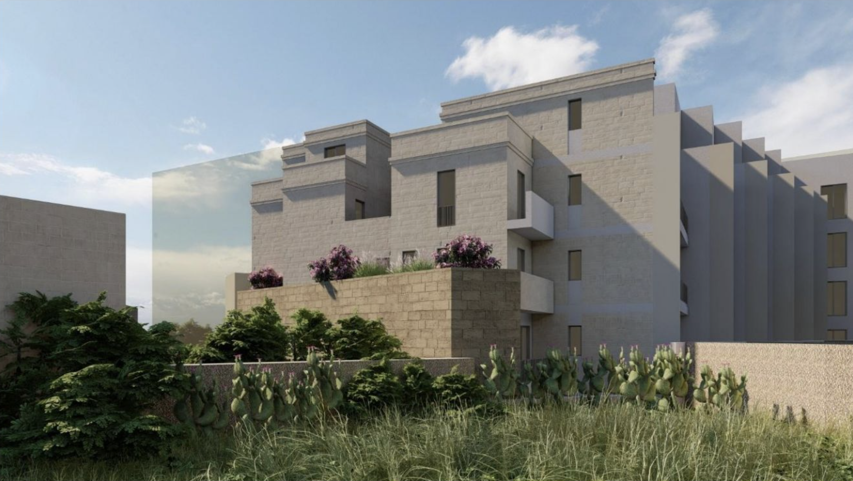 A photomontage of the proposed development 