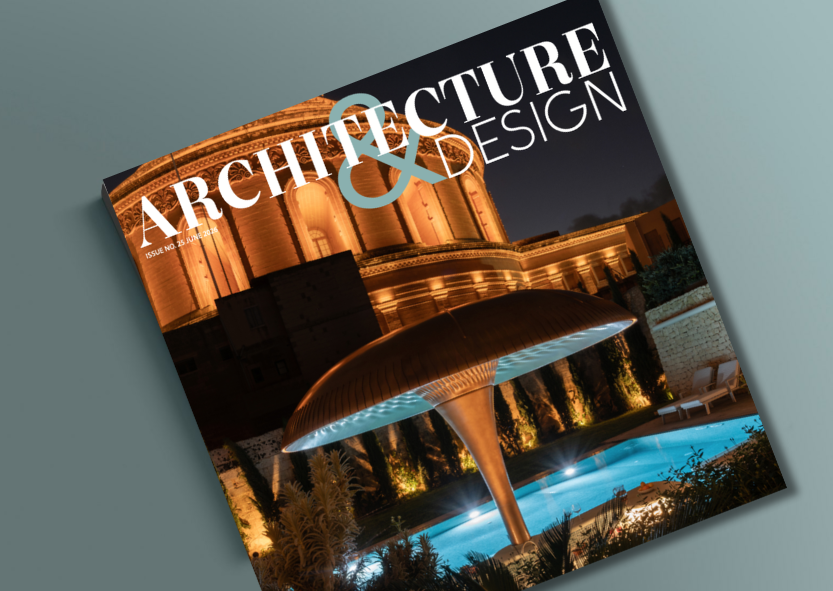 Architecture & Design June edition. On the cover: Pool Bloom by Mizzi Studio. Photography: Sean Mallia